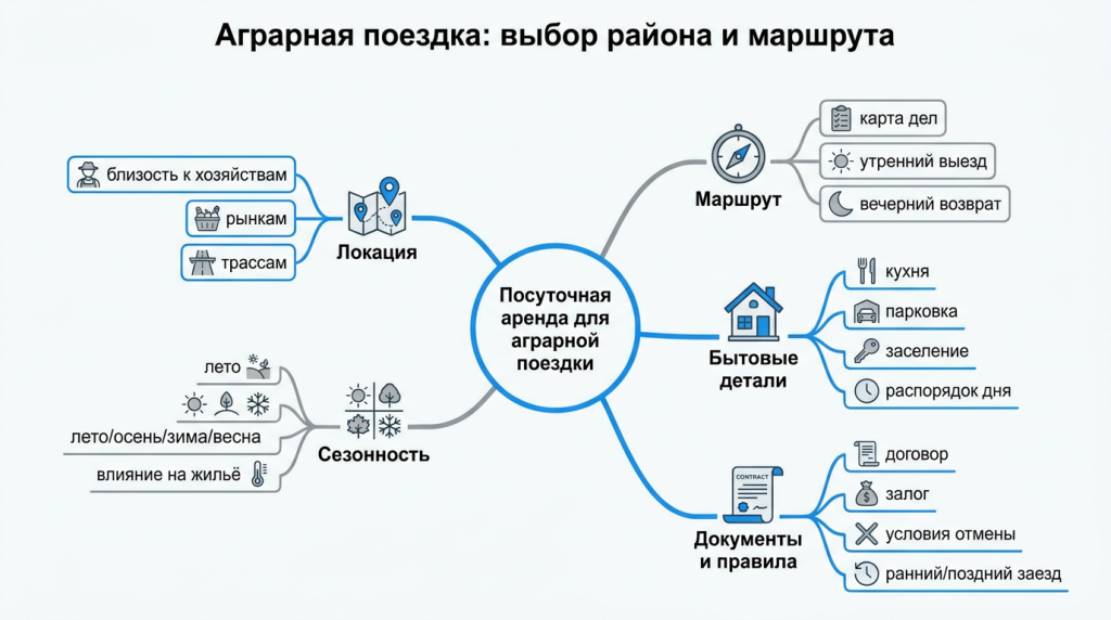 Аграрная поездка: выбор района и маршрута