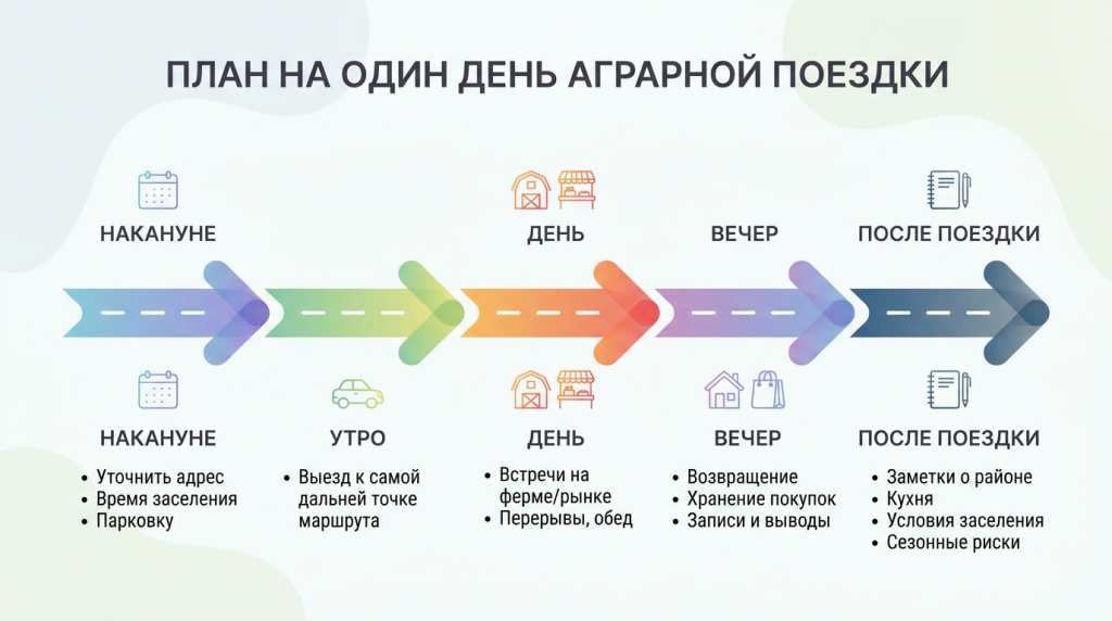 План на один день аграрной поездки